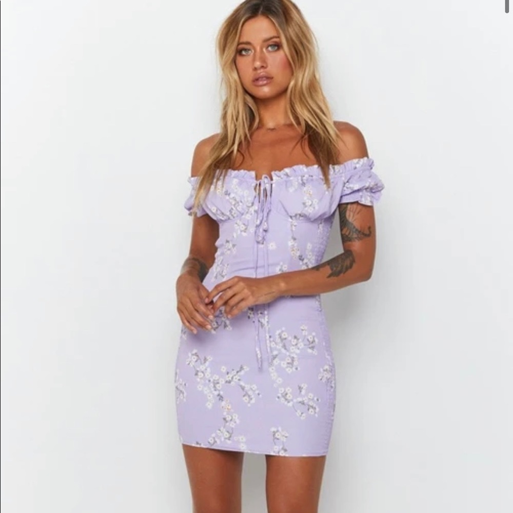 Beginning Boutique Savonna Dress Lilac Floral